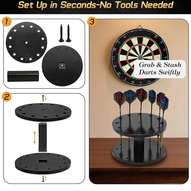  Quick Install Acrylic Darting Holder Easy Assembly Safe Storage Rounded Edges