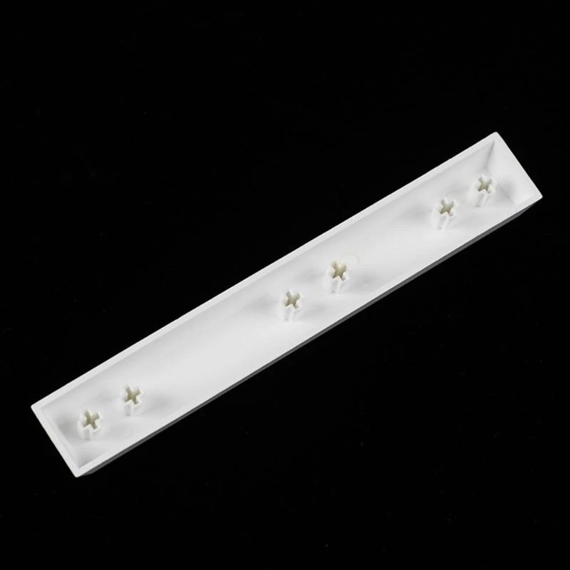 R53C Elegant White Spacebar Keycaps Mechanical Keyboards 6.25U Keycap Wear-Resistant PBT Material Spacebar KeyCaps