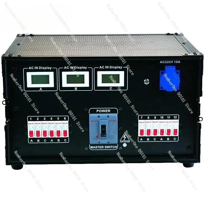 12 Way US Standard Power Distribution Box 20A Socket For Stage Lighting DJ Concert Equipment Power Supply