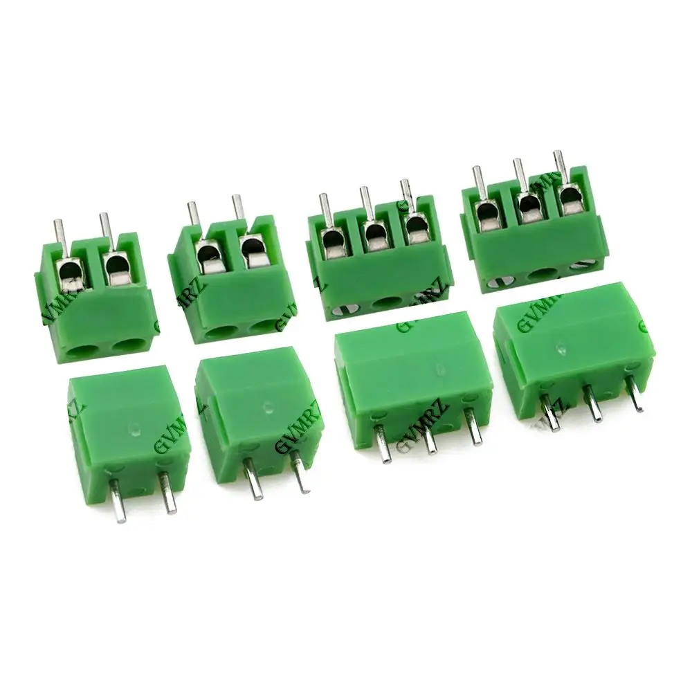 5PCS 2P/3P KF396 3.96mm Pitch connector green screw type PCB terminal block Spliced MG/KF396  3.96mm