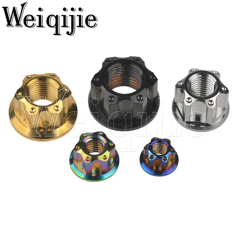 Weiqijie Titanmutter M6 M8 M10 M12 M14 M16 Torx Flänsmutter Sexkantig Titanmutter Fästelement för Motorcykel Bil Cykel 10 best sales m14 mutter - №3