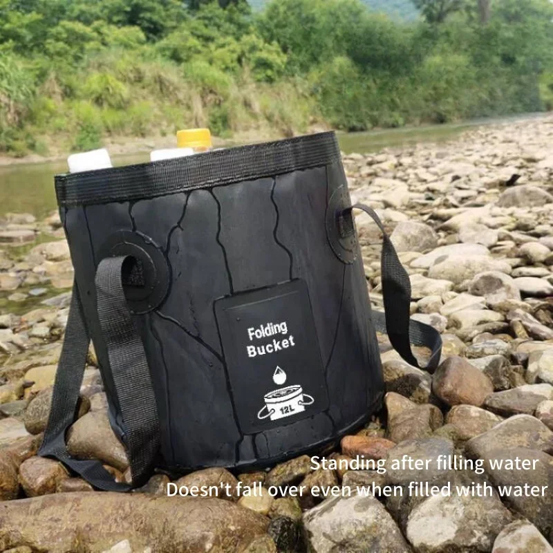 

Portable Outdoor Campsites Folding Bucket - Fishing Bucket, Car Wash Bucket, Travel Multi-purpose Bucket