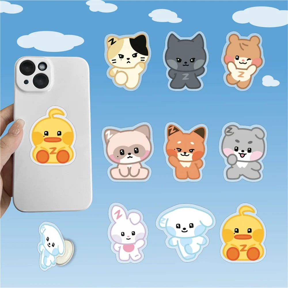 Kpop ZB1 Phone Holder Kawaii Stretchable Phone Stand ZEROBASEONE Cartoon Self-adhesive Yujin Gunwook Ricky Matth Cellphone Mount