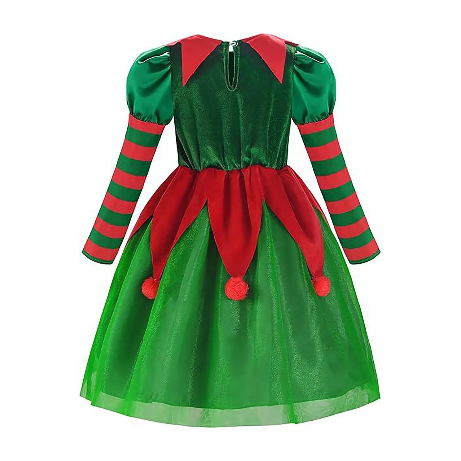 Autumn Baby Girl Outfit Child Green Costume Santas Little Helper Child Christmas Dress Saree Set For Girls Outfits Size 5