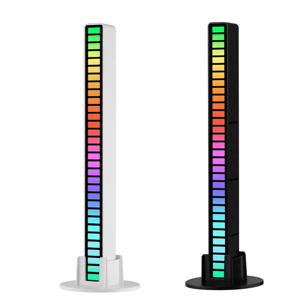 FTOYIN 32Led RGB Music Rhythm Light Bar Rechargeable APP Control Rgb Sound Activated Night light Music Rhythm Light Car Gaming