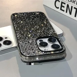 S24 S23 Plus Glitter Gradient Diamond Bling Bumper Back Cover For Samsung Galaxy S23 Ultra S22 Plus S21 S20 S10 Note20 Note10