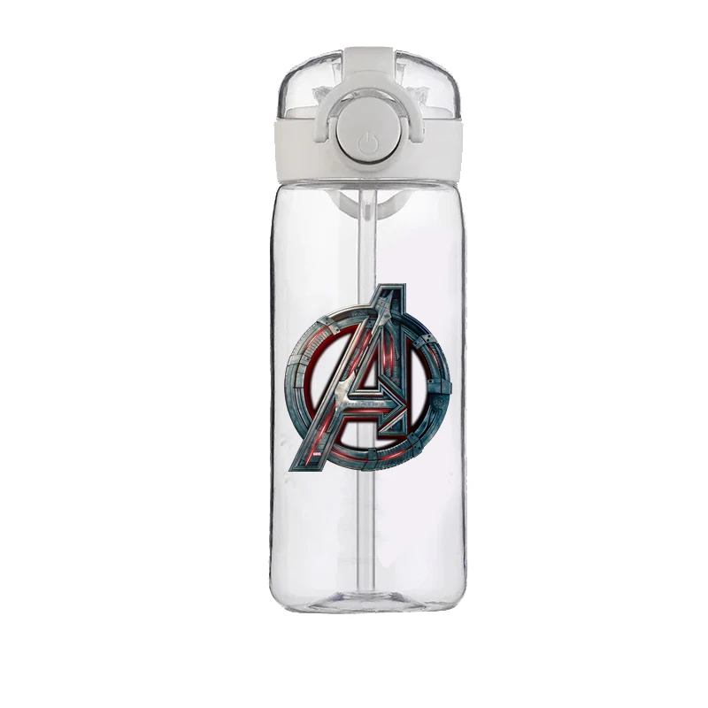 400ML Marvel Avengers kaptan amerika yeni saman plastik bardak büyük kapasiteli öğrenci Boy Anime basit taşınabilir Ins kolay fincan hediye