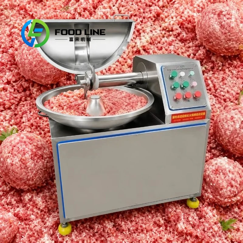 Meat Emulsifier Powerful Motor Strong Cutting Fast Batch Work High Efficiency Unit Model Type Fish Ball Factory Bulk Supply