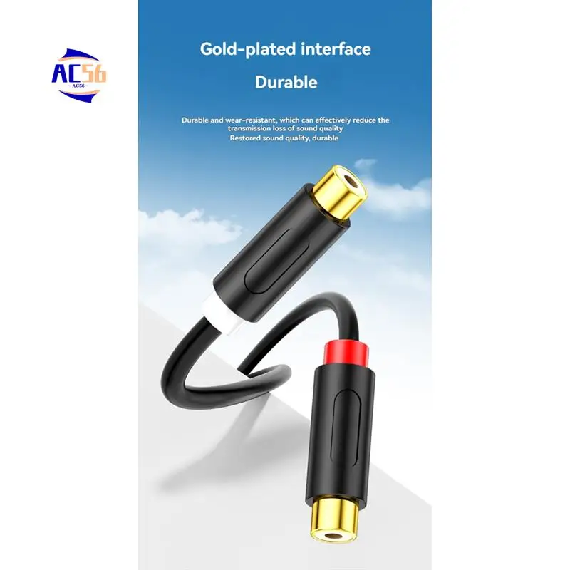 

AC56-Digital Optical To 2RCA Audio Conversion Cable TV Projector Optical Digital Audio Output To Amplifier And Speakers