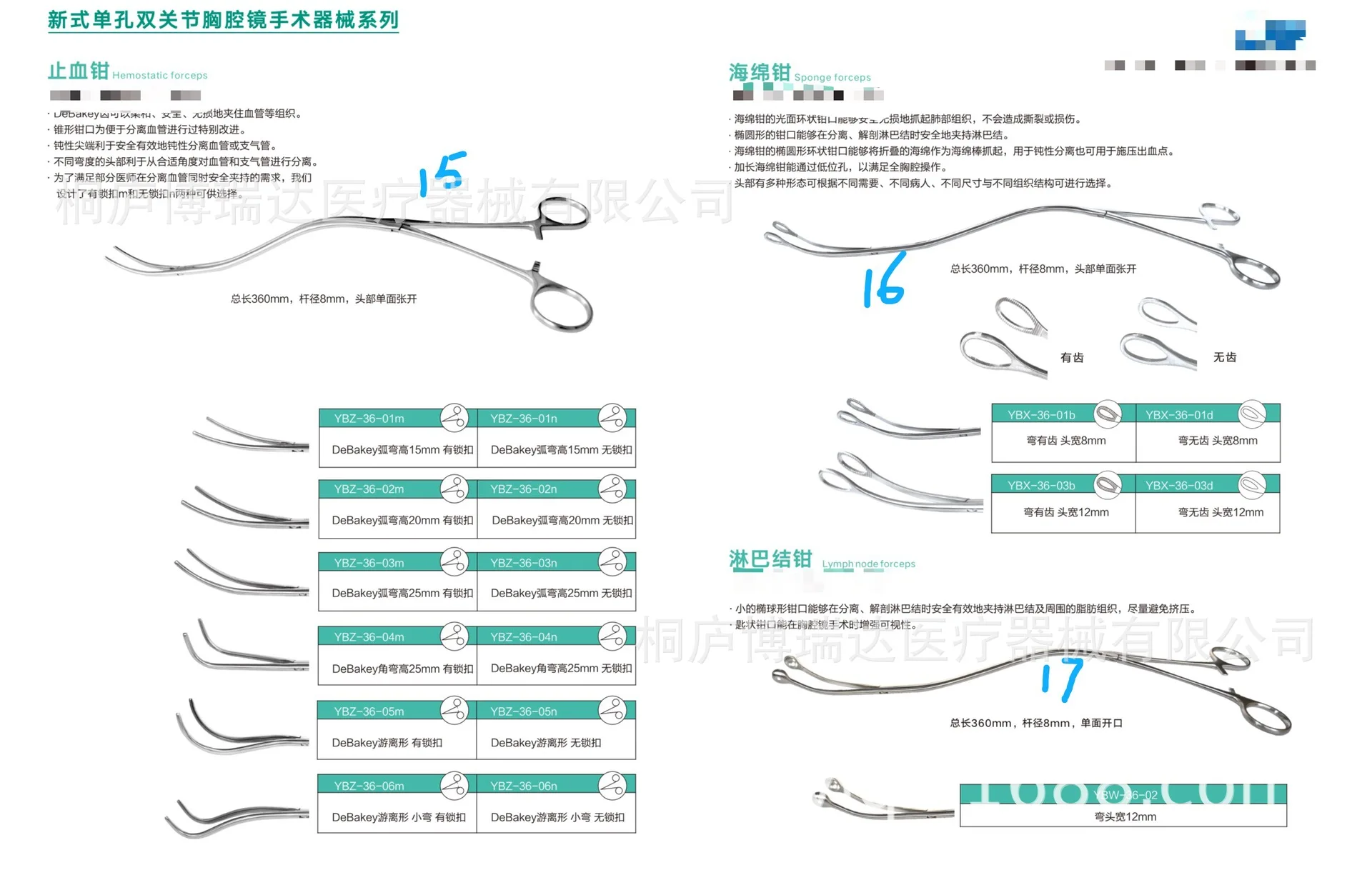 Small Incision Needle-holding Forceps Fine Cutting Medical Forceps, Lymph Node Forceps Tissue Forceps Triangular Lobar Forceps,