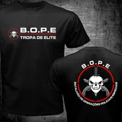 BOPE Brazil Special Unit Tropa de Elite Forces PMERJ Delta T-shirt Short Sleeve Casual 100% Cotton Shirt