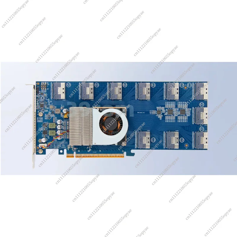 

PCIe 4.0 Expansion Card PLX88096 Non Bifurcation Driver Free 6 to 10 SFF-8654 Ports
