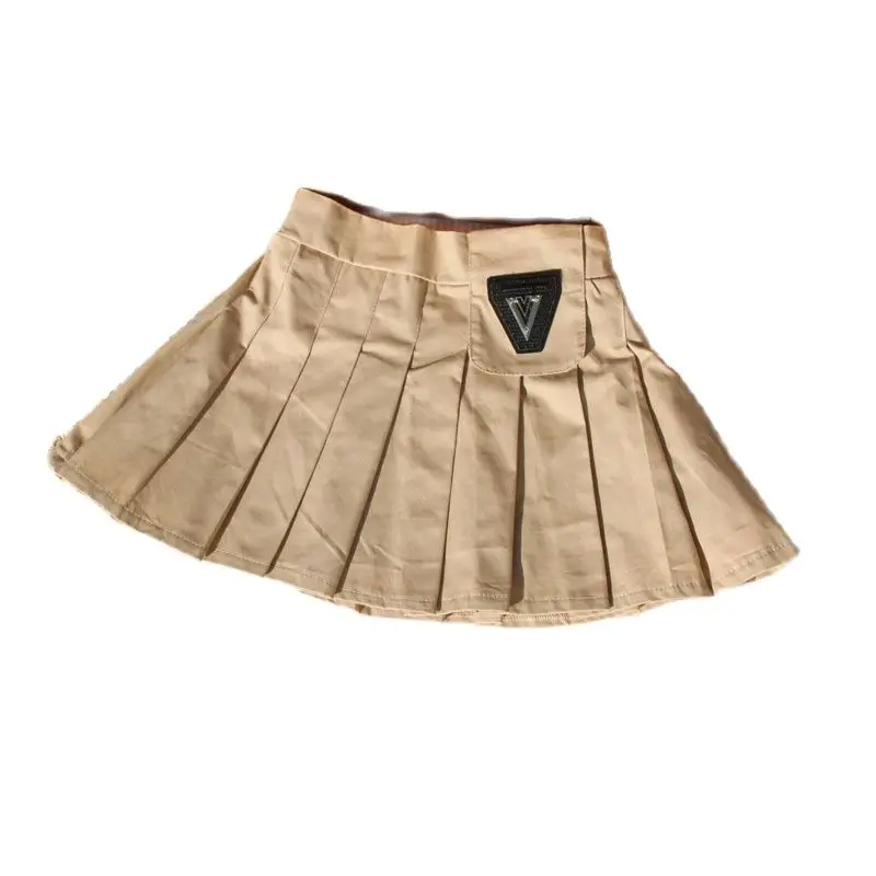 Summer Tutu Skirts for Kids Girls Casual Teenage School Black Miniskirt Korean Children Khaki Mini Clothes 4 8 12 14 16 Years