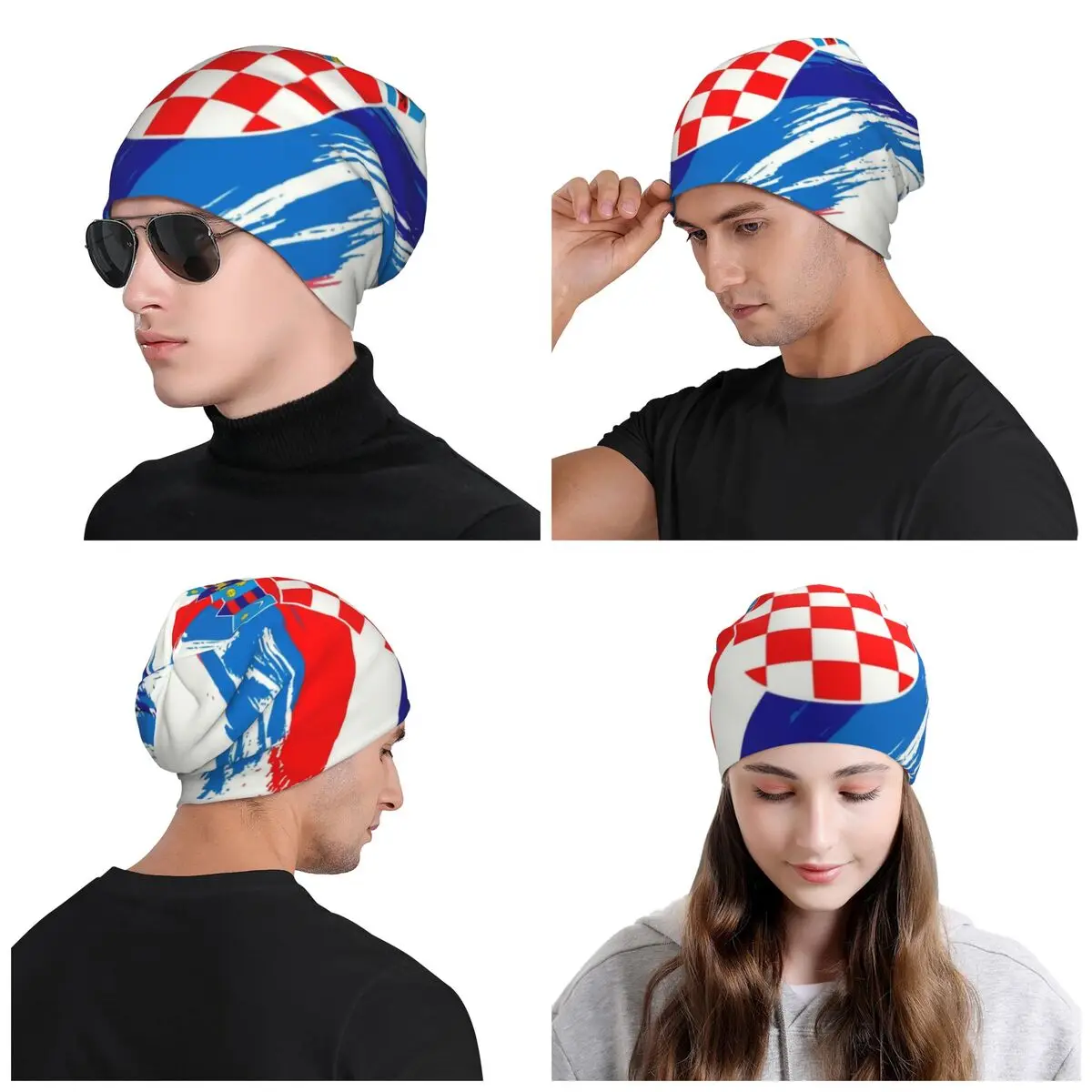 Flag Of Croatia Skullies Beanies Caps Unisex Winter Warm Knitting Hat Hip Hop Adult Croatian Patriotic Proud Bonnet Hats Ski Cap