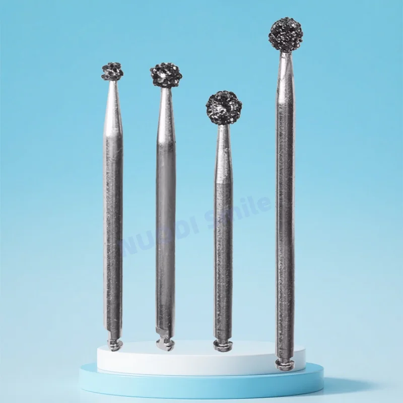 1PC Dental Degranulation Round Ball Drills Debridement Remnants Bone Remove Tissue Diamond Burs Drill Oral Grinding Tools
