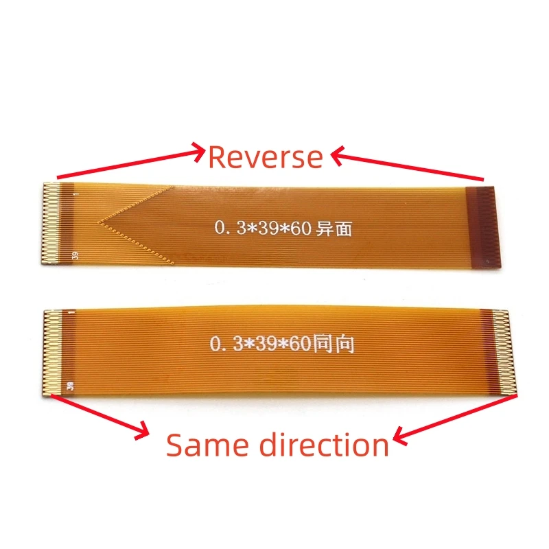 1pcs FPC Yellow Flexible Cable 0.3mm Pitch 23/31/35/39/45/51Pin LCD Screen Test Line Flexible Printed Circuit