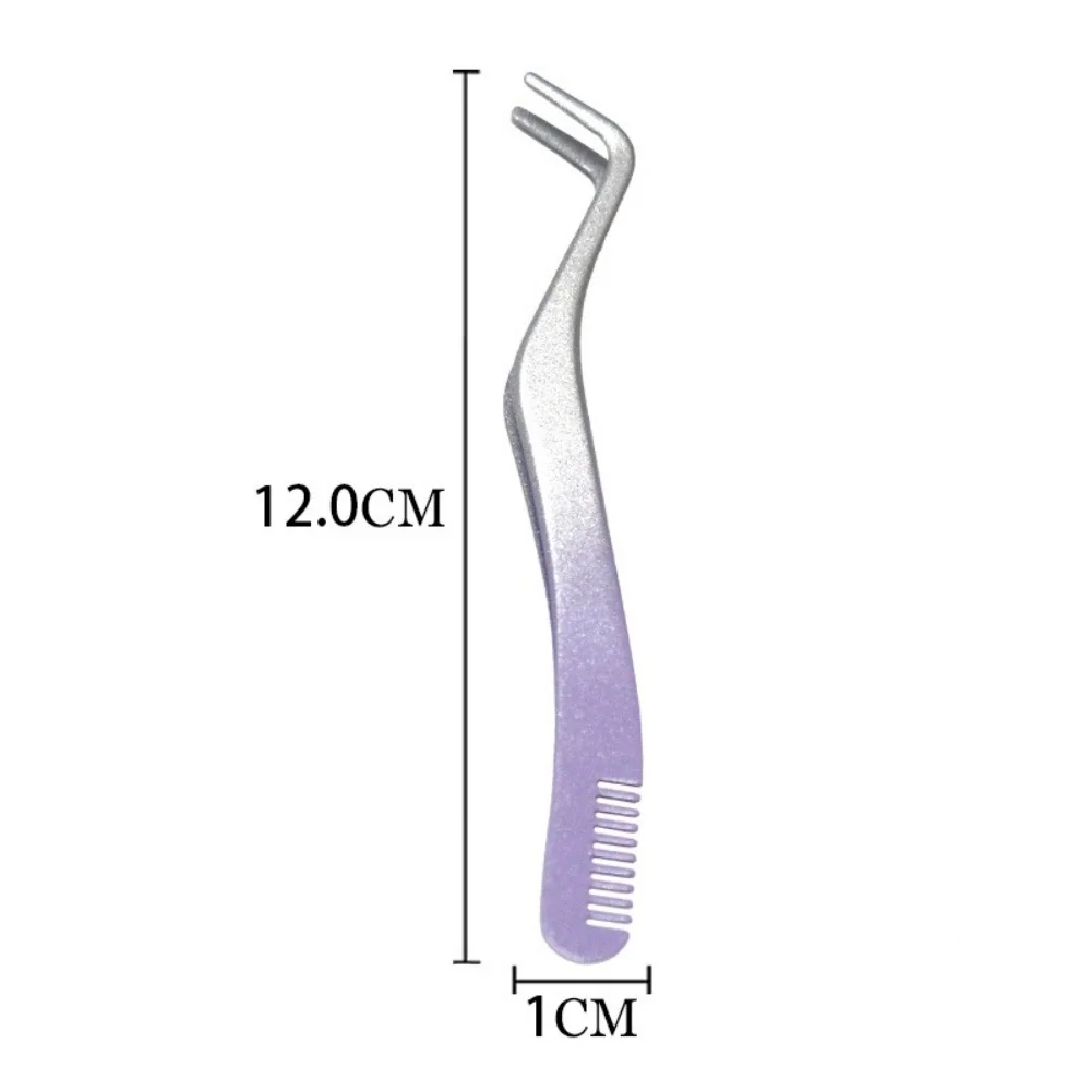 Strumento per l'applicazione delle ciglia finte Pinzette per extension ciglia portatili Pinzette per ciglia Pinzette per ciglia in acciaio inossidabile facili da usare