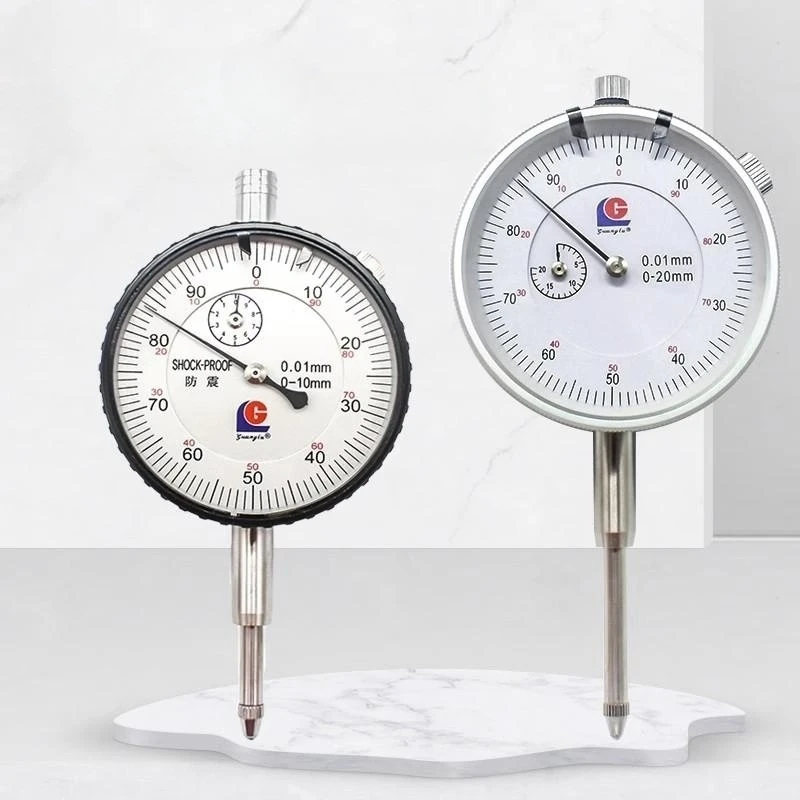 Dial Indicator Gauge 0-10/20/30/50mm Meter High Precision 0.01 Resolution Mechanical Pointer Gauges Instrument Tool Indicator