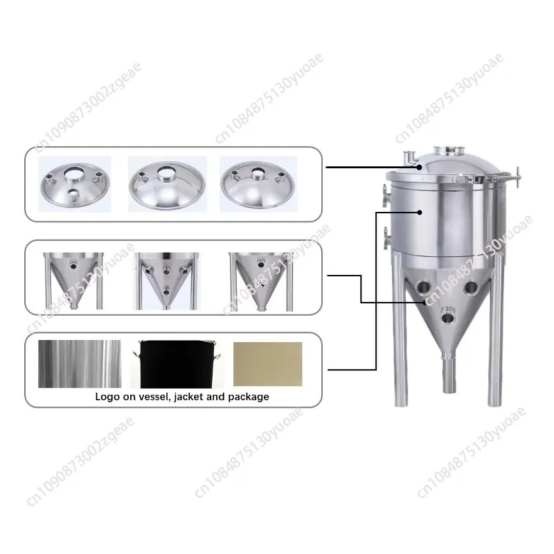 105L Conical Fermenter Beer Brewery Equipment Pressurized Fermenter Ferment Beer Tank Brewing Beer Equipment