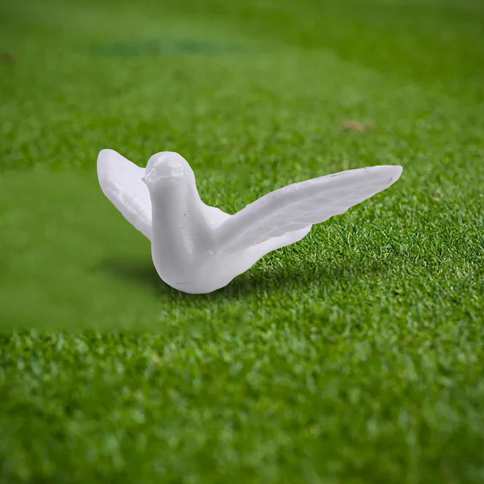 Pájaros en miniatura de resina para manualidades, pequeños modelos de juguetes de palomas blancas, palomas de la paz, modelo de pájaro, estatuas de césped, adornos