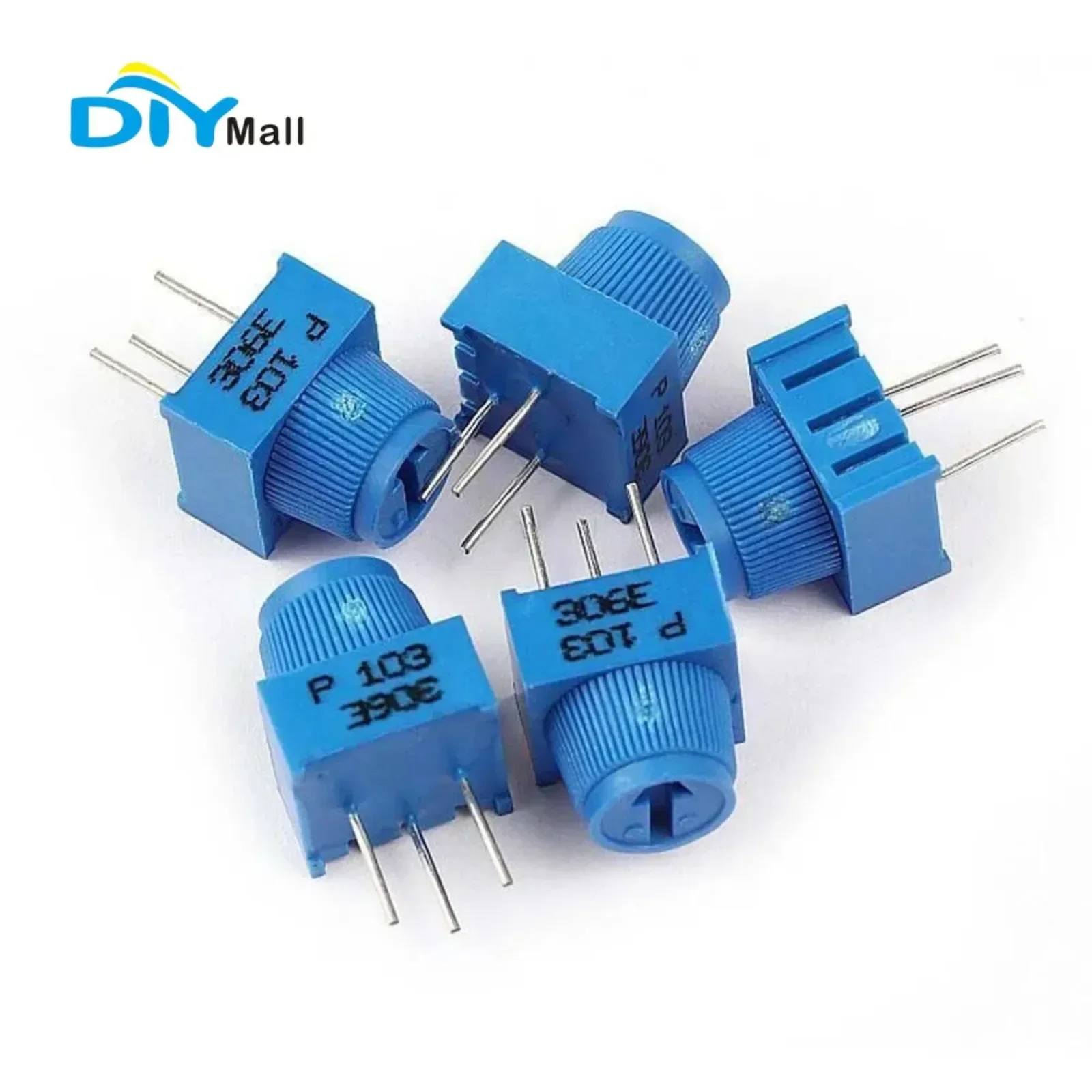 3386P-1-103 Резистор потенциометра 1K 100K 10K Ом Однооборотный макетный потенциометр с ручкой для Arduino (10 шт.)