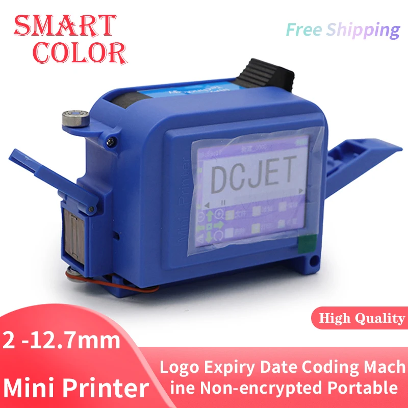 

12.7mm Nozzle Mini Handheld Inkjet Printer QR Barcode Batch Date Number Logo Expiry Date Coding Machine Non-encrypted Portable