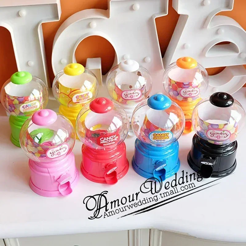 Creative Candy Machine Gumball Dispenser Piggy Coin Sorter Money Box Pink Candy Dispenser Children's Birthday Party Decoration G