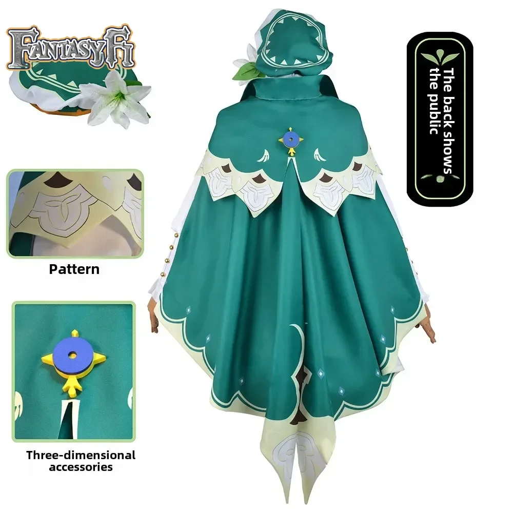 Game Genshin Impact Game Venti Barbatos Cosplay Costume Uniform Wig Halloween For Women Carnival Party Costume Comic Con