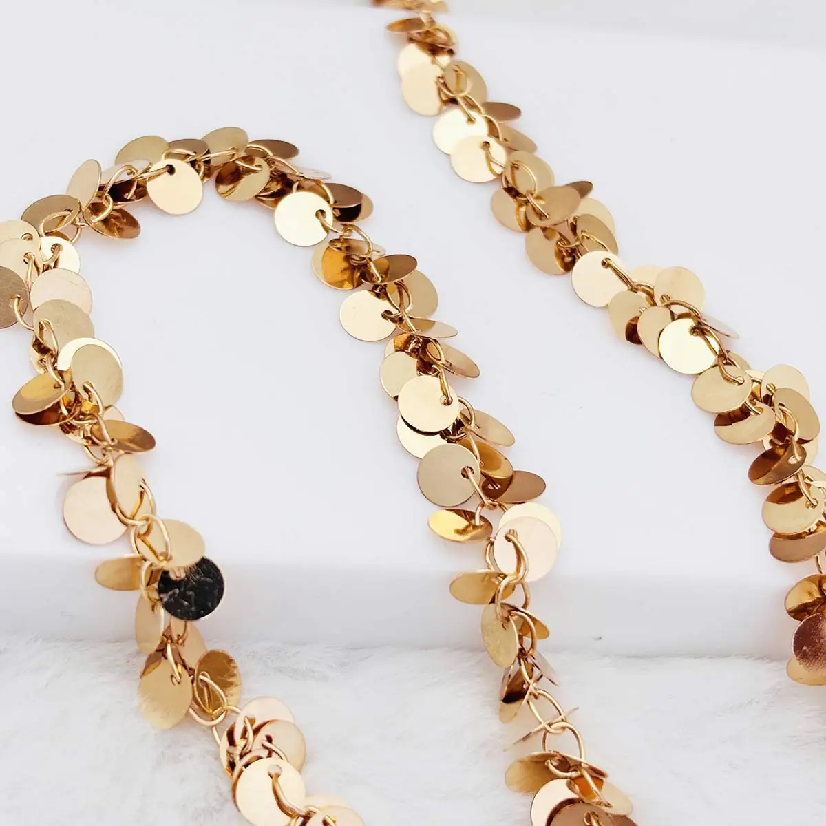 5야드 멀티컬러 구리 링크 체인 라운드 오블레이트 참 6mm DIY 태슬 목걸이 주얼리 공예 재료 패키지