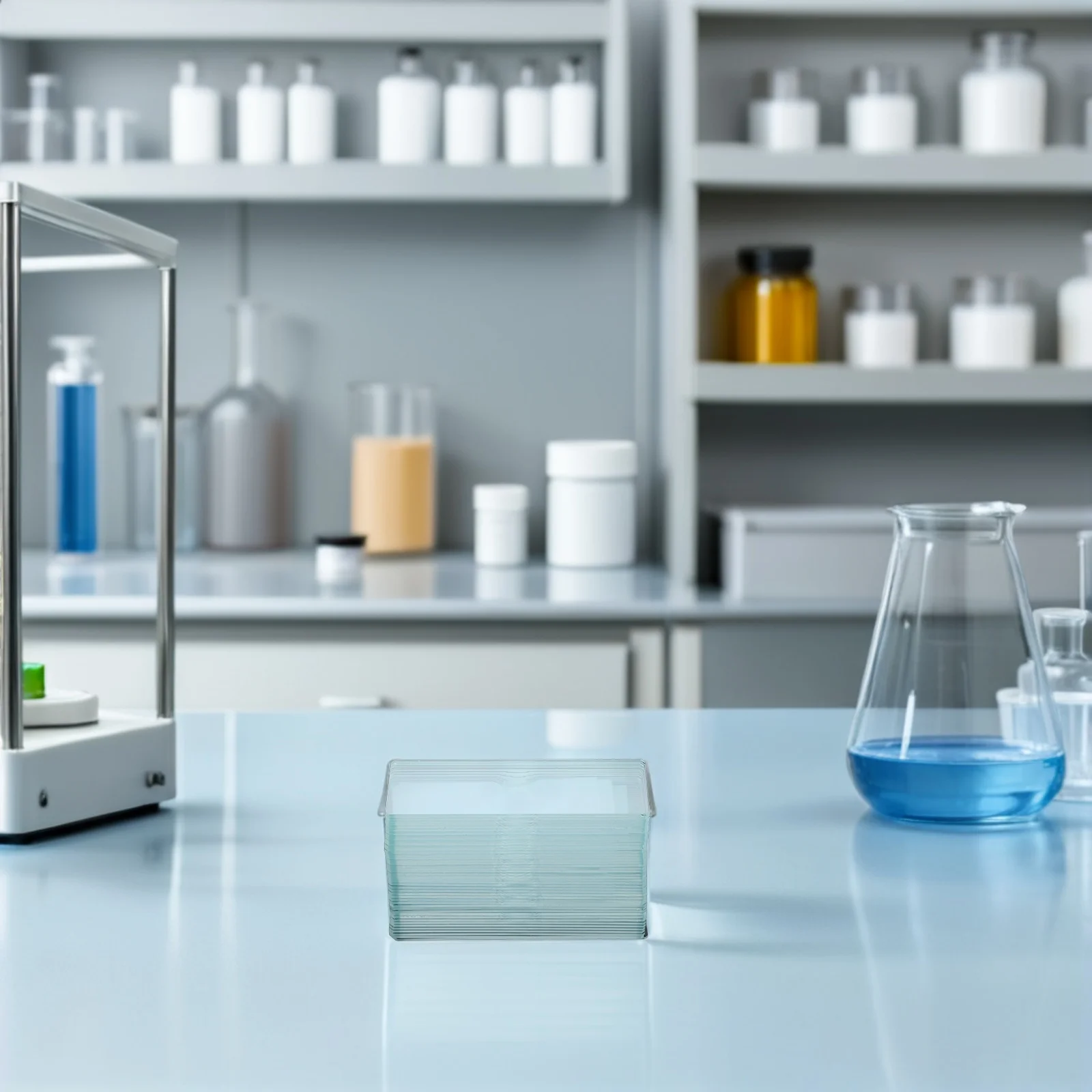 50 قطعة شرائح مجهر مقعرة واحدة عينات مختبر زجاجية سهلة الاستخدام شرائح عملية قوية للمجهر