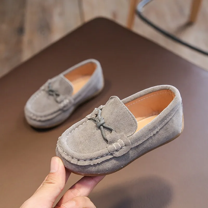 Boys Loafers Spring Autumn Moccasins Slip-on Fashion British Style Shallow Children\'s Flat Shoes Solid Color Kids Causal Shoes