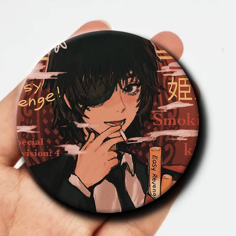 58mm Cartoon Character Himeno Button Pin Anime Role Himeno Brooch Creative Badge for Backpack Clothes