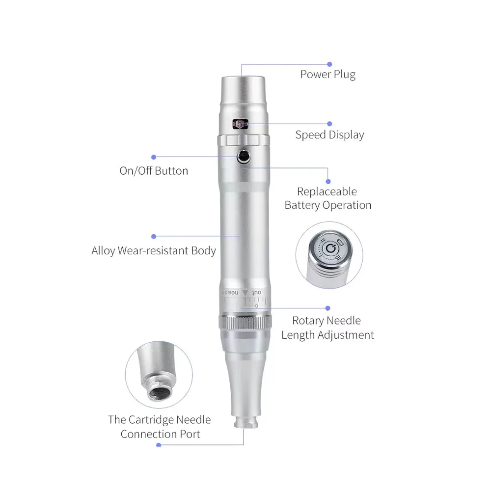 Permanent Makeup Eyebrows Miroblading Eyeliner Lip Microshading Professional Rotary Tattoo Pen Wireless PMU Machine
