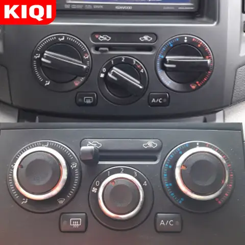 KIQI Aluminum Alloy Air Conditioning Knob AC Knob Heat Control Switch Button for Nissan Tiida NV200 Livina Geniss Accessories