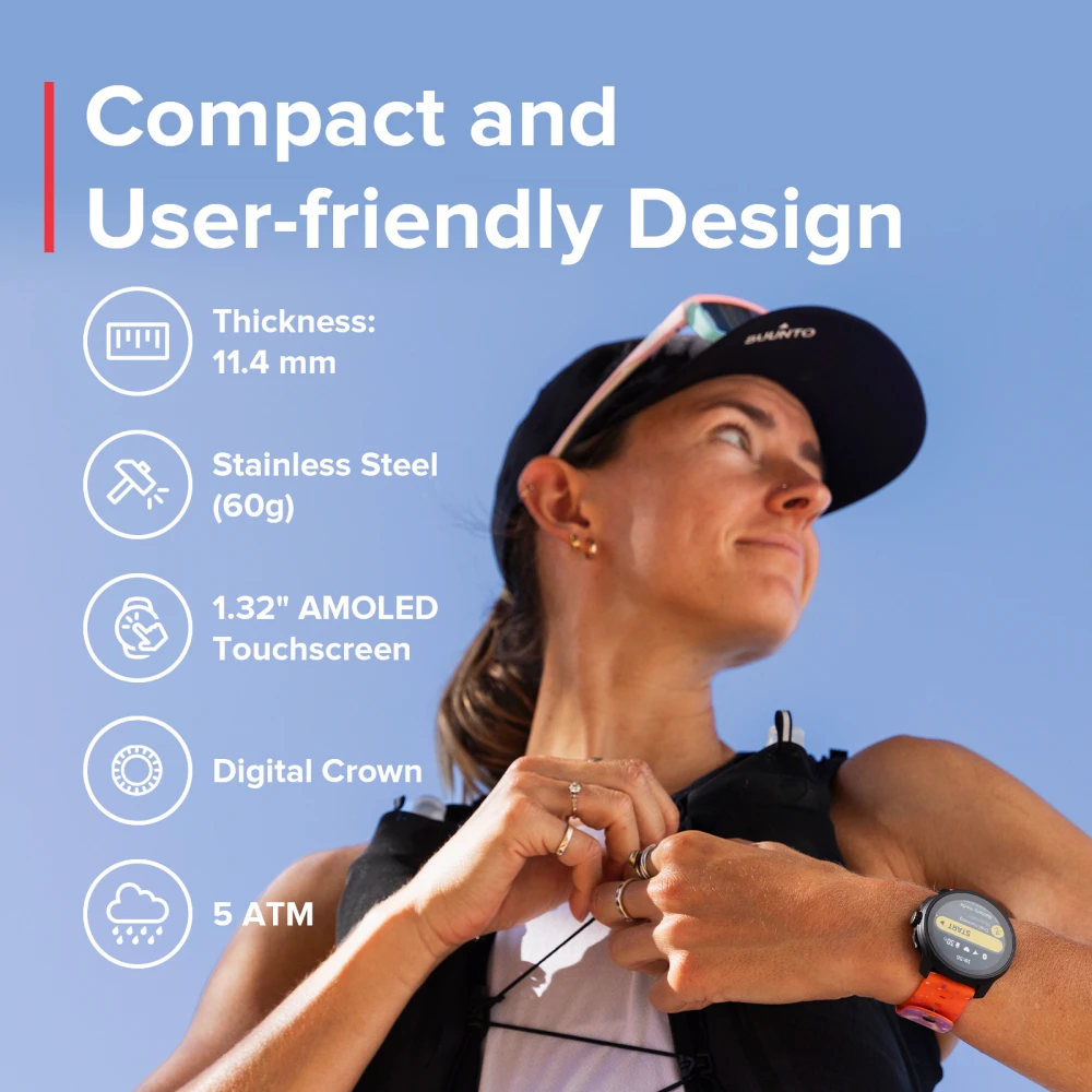 SUUNTO Race S GPS Smart Watch 1.32" AMOLED Touchscreen with Crown 13 Days Battery Life Training Sleep Health Tracking