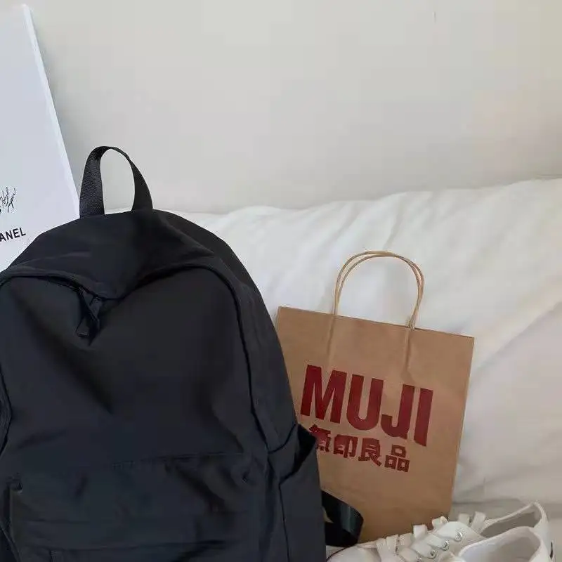 Retro Backpack For Women Men Students College Style Solid Color Big Capacity 2021 Autumn Winter New All-Match Shoulders Bags
