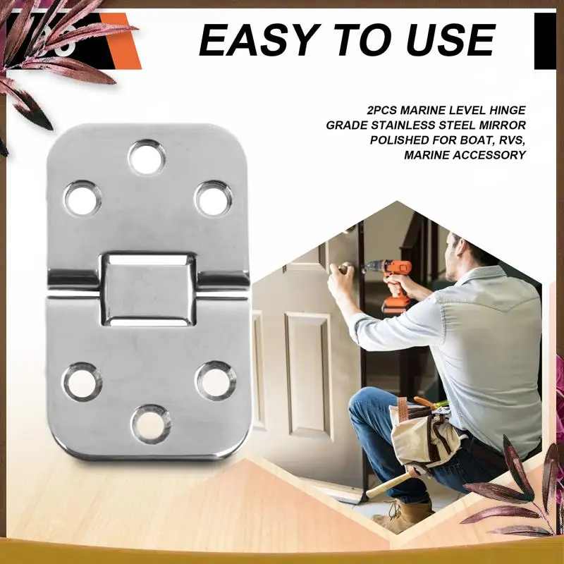 AB59-2 ชิ้น Marine Level บานพับกระจกสแตนเลสเกรดขัดเงาสําหรับเรือ, Rvs, Marine อุปกรณ์เสริม