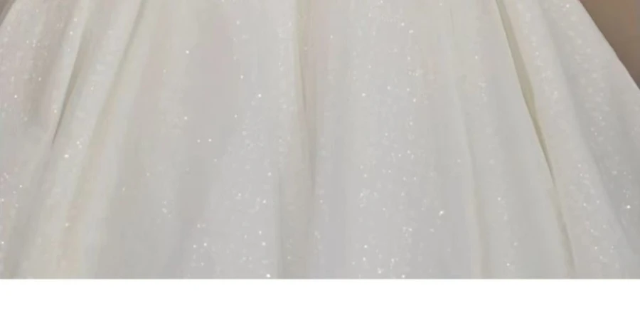 Off Shoulder Elegant Wedding Dress 2024 Flower Beaded A-Line Court Train Princess Bride Gown Customized A028