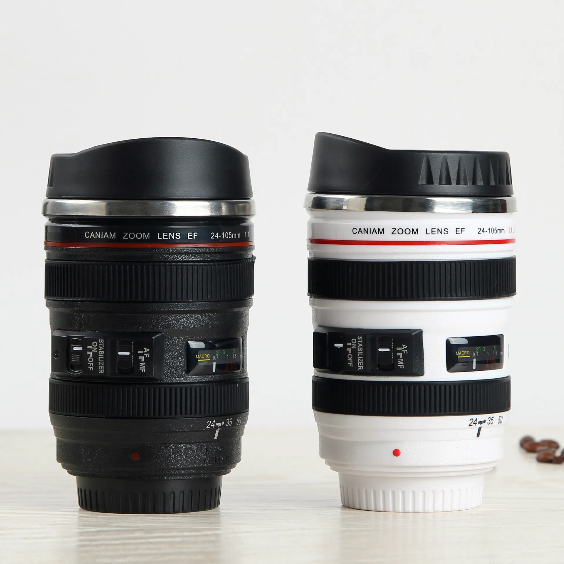 Camera Lens Coffee Mug Stainless Steel Insulated Tumbler Cup Portable Thermal Coffe Cup for Travel Trendy Aesthetic Novelty Gift