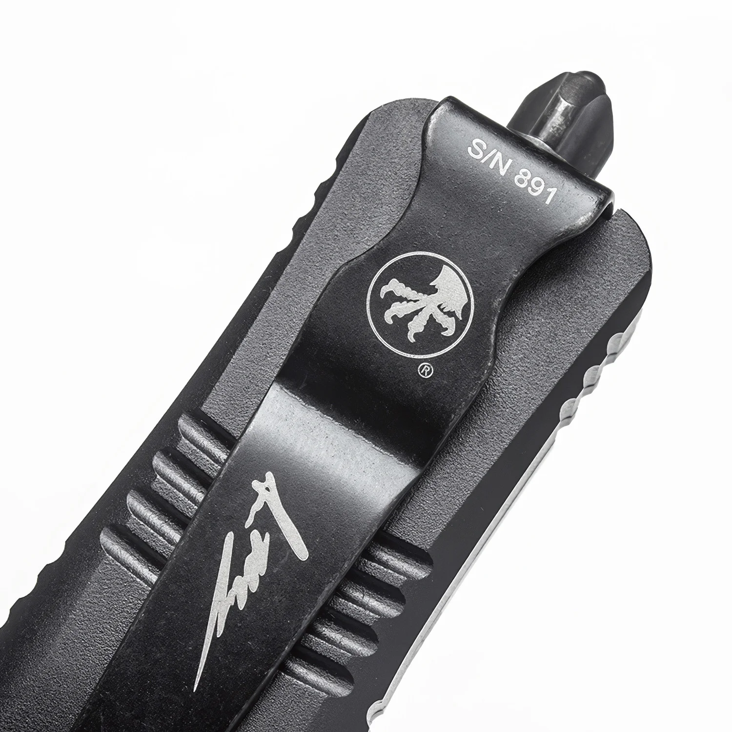 مايكرو تك ميني التنين دمشق الصلب سكين التكتيكية في الهواء الطلق الدفاع عن النفس سكين جيب سبائك الألومنيوم مقبض OTF سكين