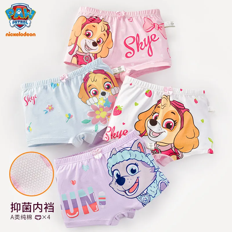 Free shipping!  Paw Patrol 4pcs/set underpants underwear skye Everest high quality children toy Birthday Christmas gift doll