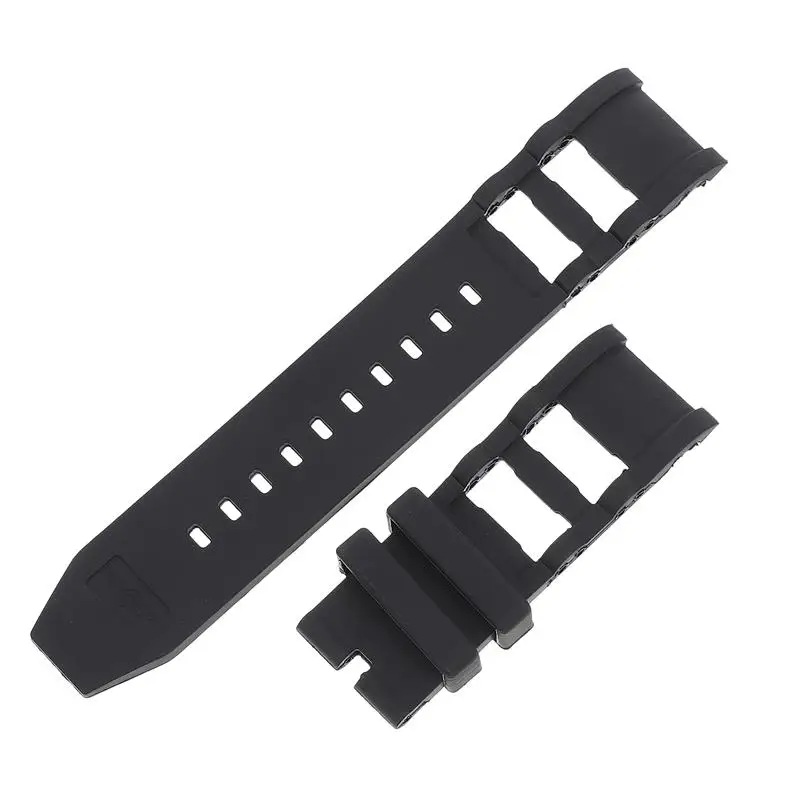 26mm Black Comfortable Silicone Watch Strap Replacement Smart Bracelet for Watchband Waterproof Sports Silica Belt