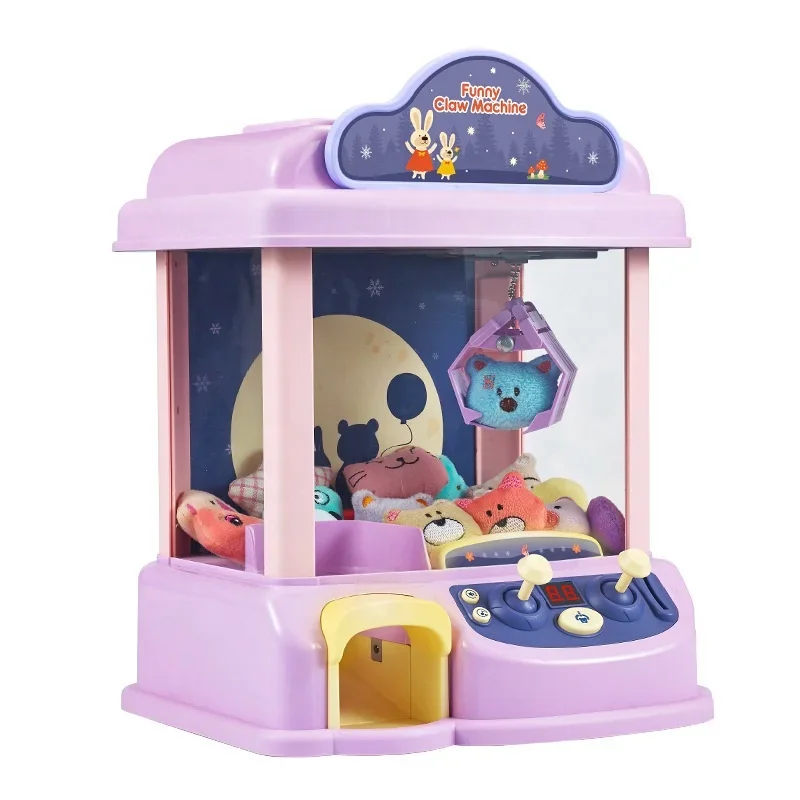 

Kids Gifts Electric Coin Operated Crane Simulator Toy Clip Grabber Catching Plush Doll Game Mini Claw Machine