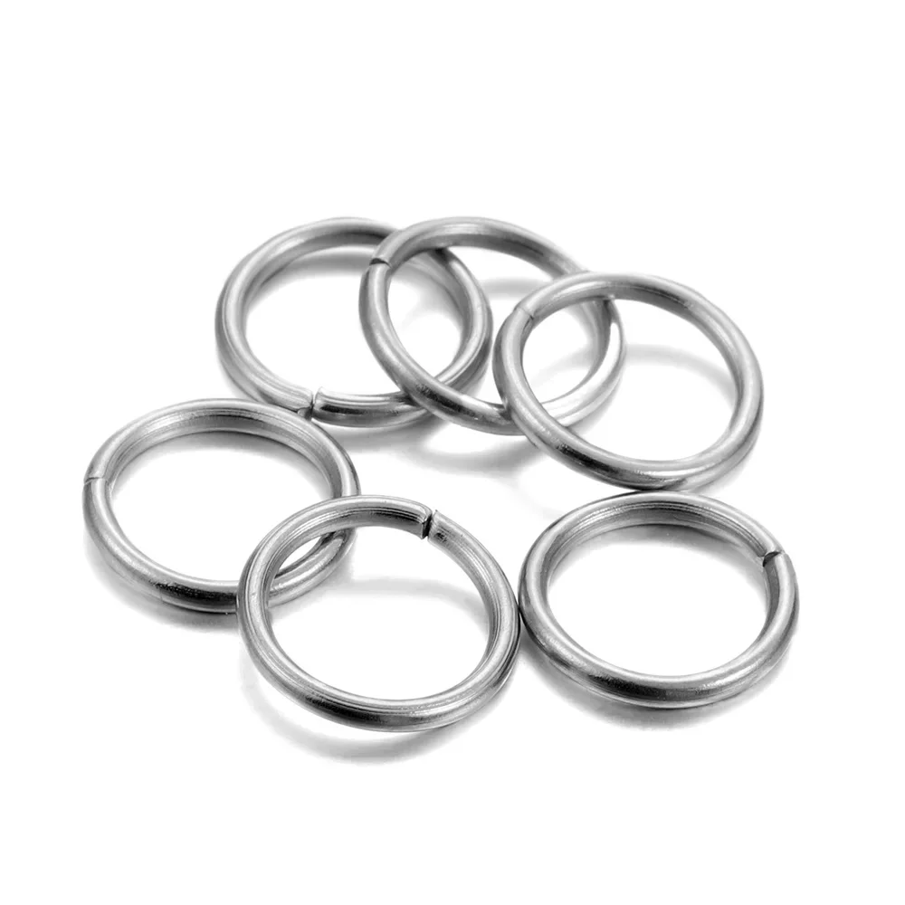 30-200 pièces 3-25mm anneau fendu en acier inoxydable ouvert boucles simples anneaux de saut connecteurs pour bijoux à bricoler soi-même faisant des résultats accessoires