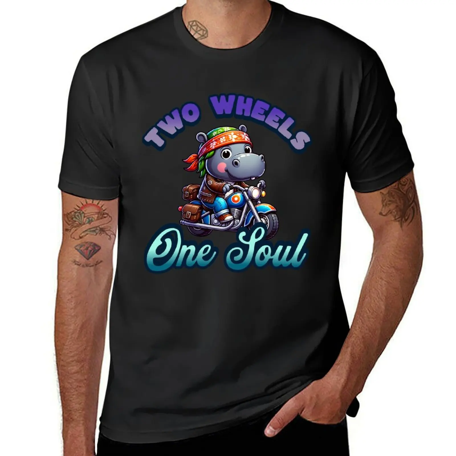 Two Wheels Hippo T-Shirt blanks sublime funny t shirts for men