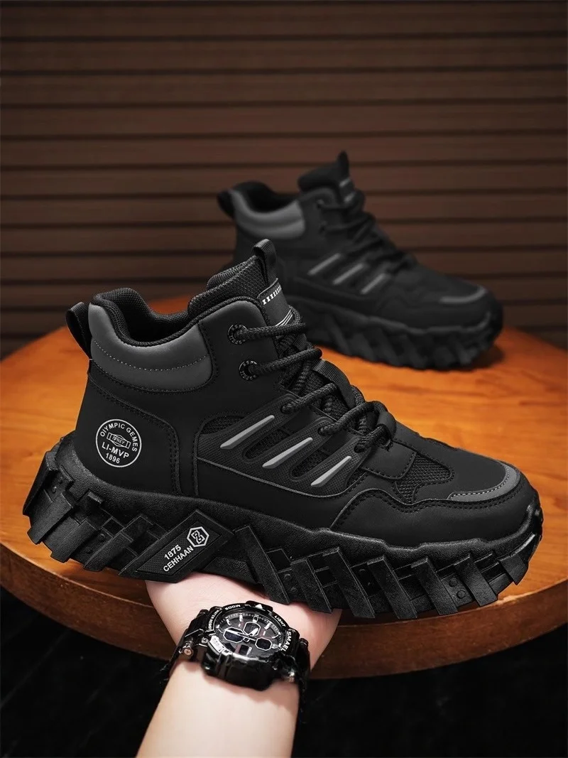 

Men's Work Boots Casual Outdoor Boots Fleece Lined Anti-Slip Thick Bottom Sports Style for Labor Work And Hiking