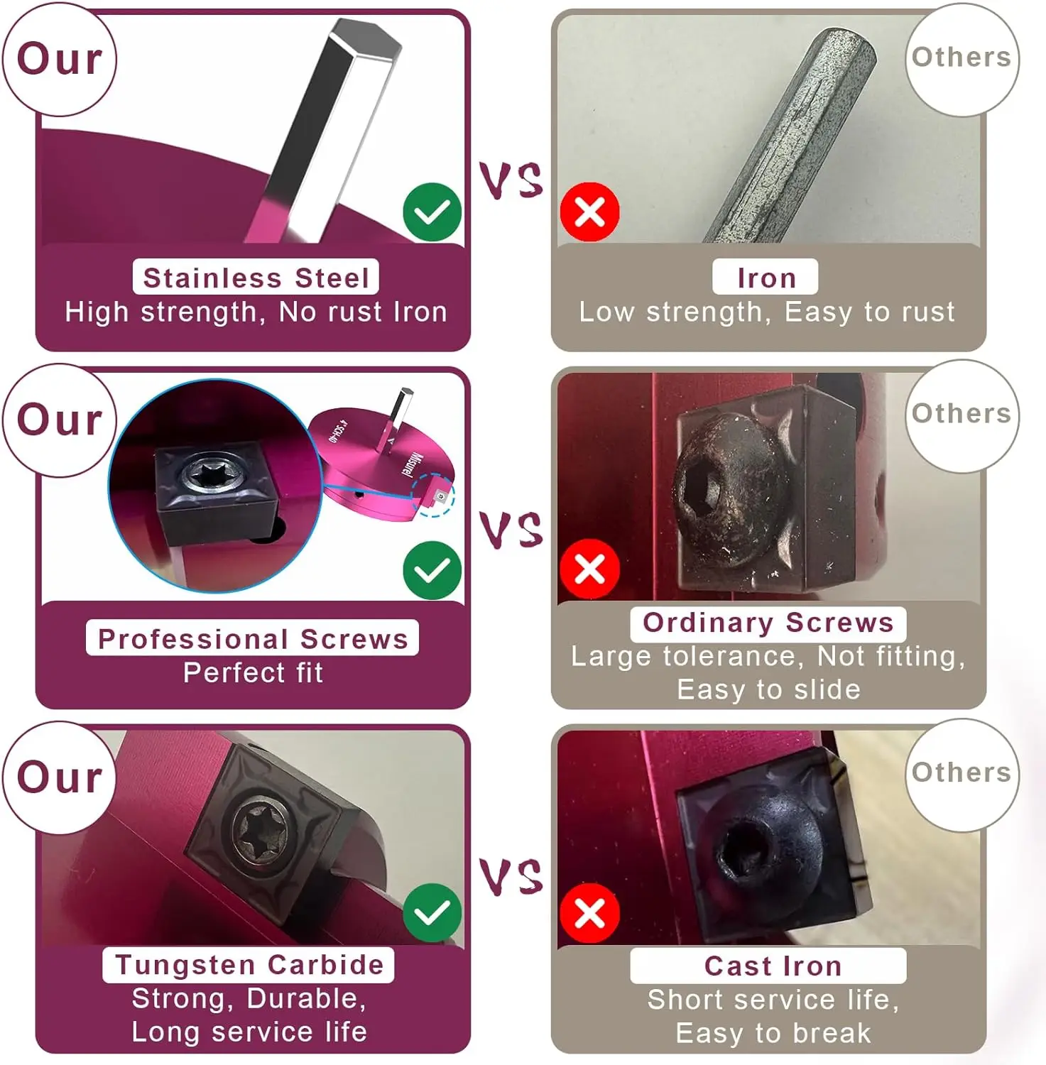 Kit de reamer de tubo de PVC de 9 peças com 1/2 polegadas, 3/4 polegadas, 1 polegada, 1-1/4 polegadas, 1-1/2 polegadas, 2 polegadas, 2-1/2 polegadas, 3 polegadas, 4 polegadas, 2 inserções de carboneto