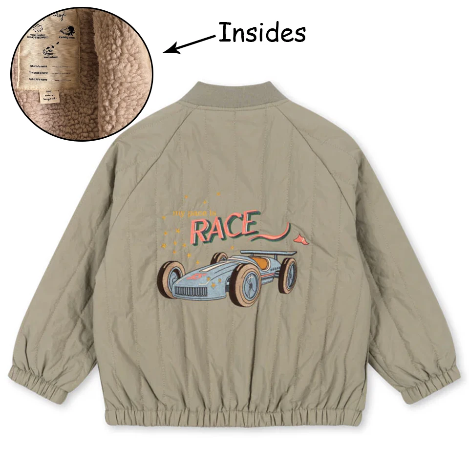 2024 Herfst Ks Baby Jongens Cartoon Katoen Fleece Bovenkleding Kinderen Winterkleding Peuter Meisjes Lamswool Jas Kind Borduren Jas