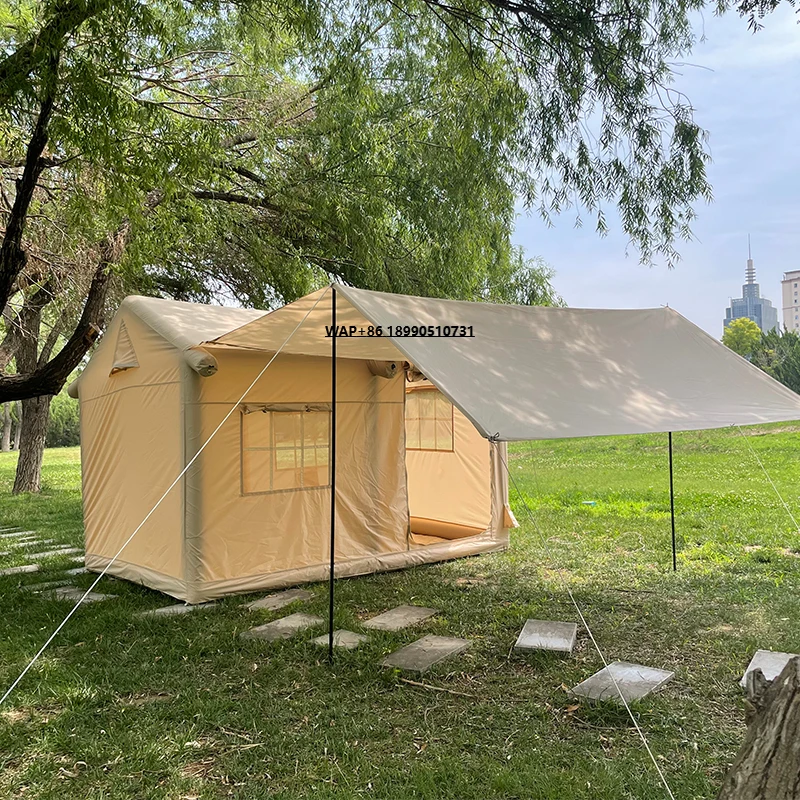 

Four-season Party Air Tent Inflatable Camping with One Bedroom Quick Opening PVC Waterproof Oxford Cloth for Outdoor Adventures