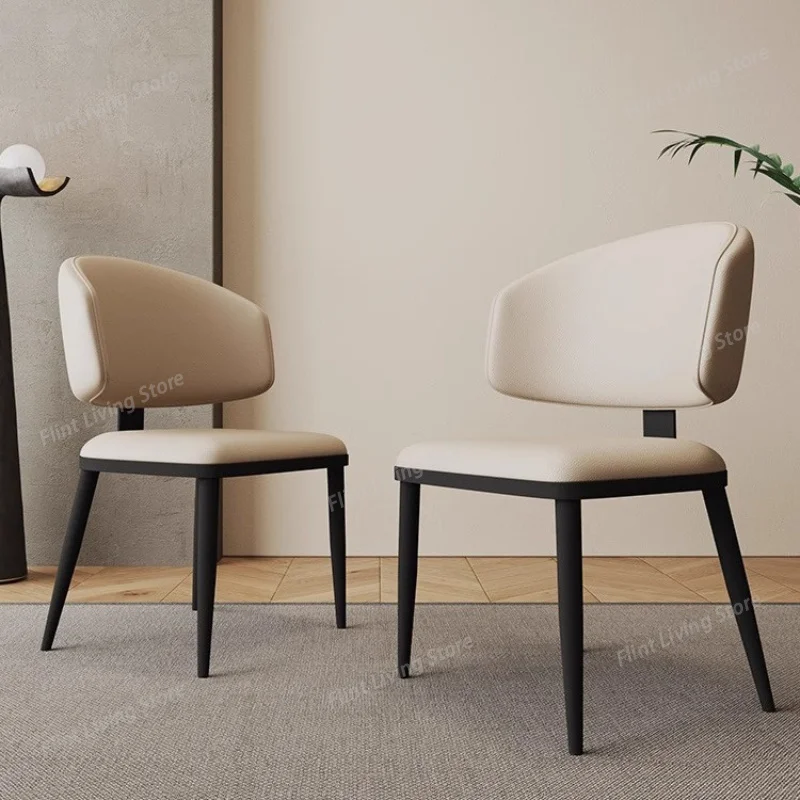 

Nordic Minimalist Dining Chairs Ergonomic Advanced Homestay Hotel Dining Chairs Luxury Metal Home Furniture Cadeiras Lscy